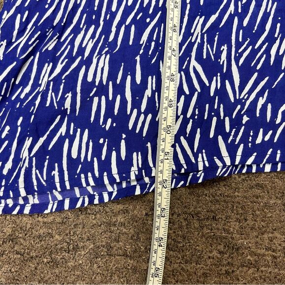 World Market Blue White Embroidered Boho Maxi Long Dress Free Size NWT - Picture 15 of 15